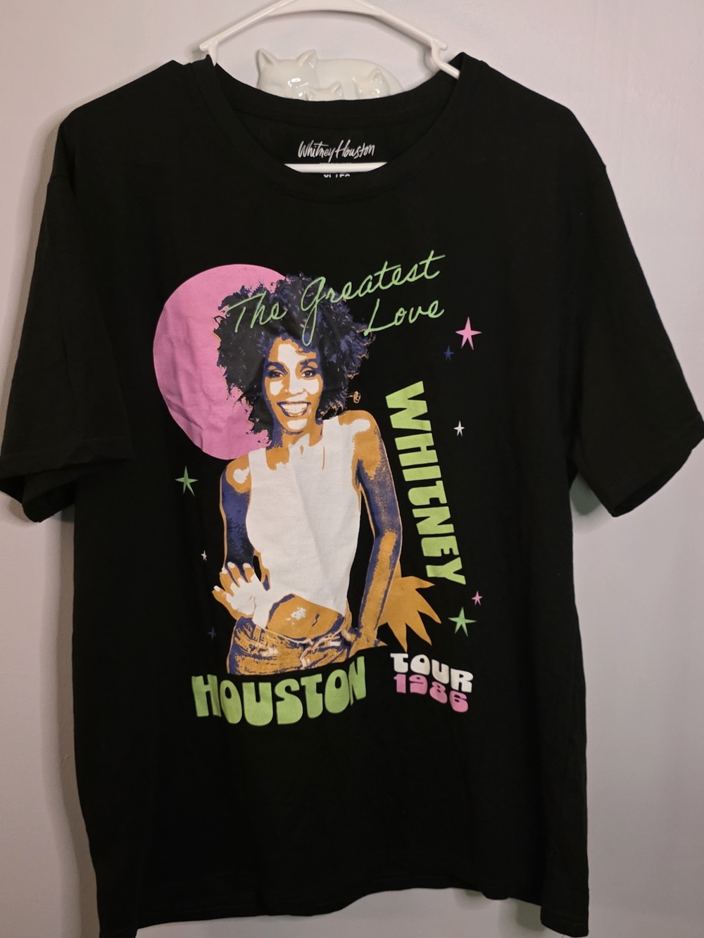 Whitney Houston Black 'The Greatest Love' Graphic Tour Tee